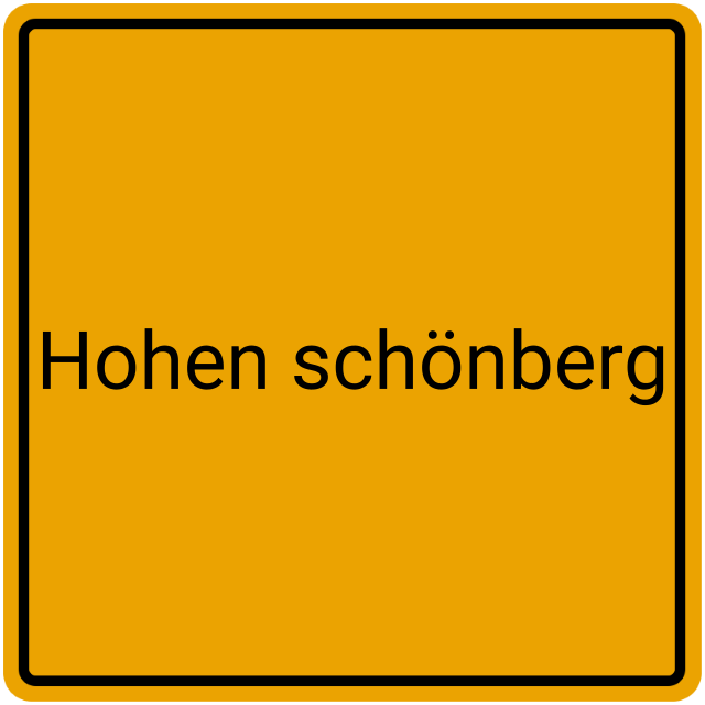 Meldebestätigung Hohen Schönberg